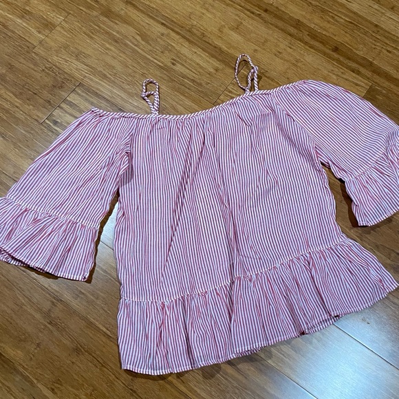 Off-shoulder striped blouse - Picture 3 of 3